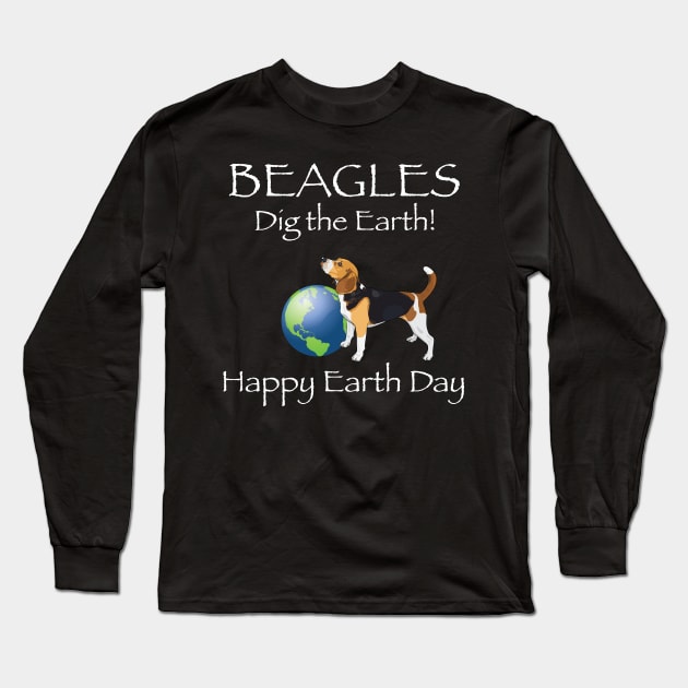 Beagle Happy Earth Day T-Shirt Long Sleeve T-Shirt by bbreidenbach